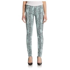 Hudson Nico Super Skinny Snakeskin Print Jeans